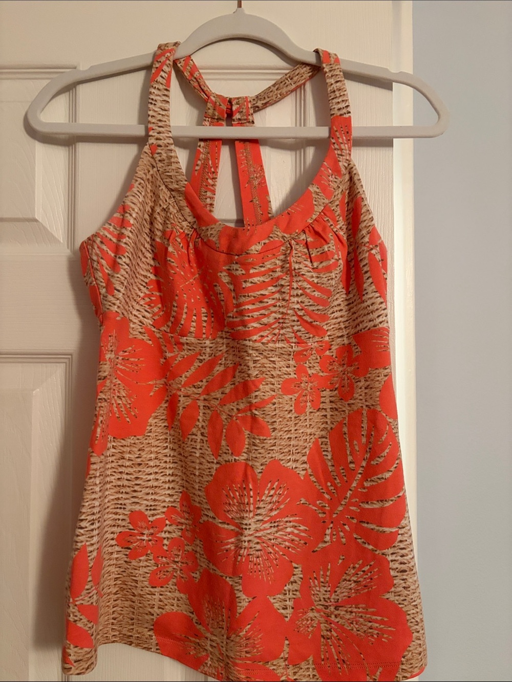 Tommy Bahana Orange Floral Tank Top in size XS